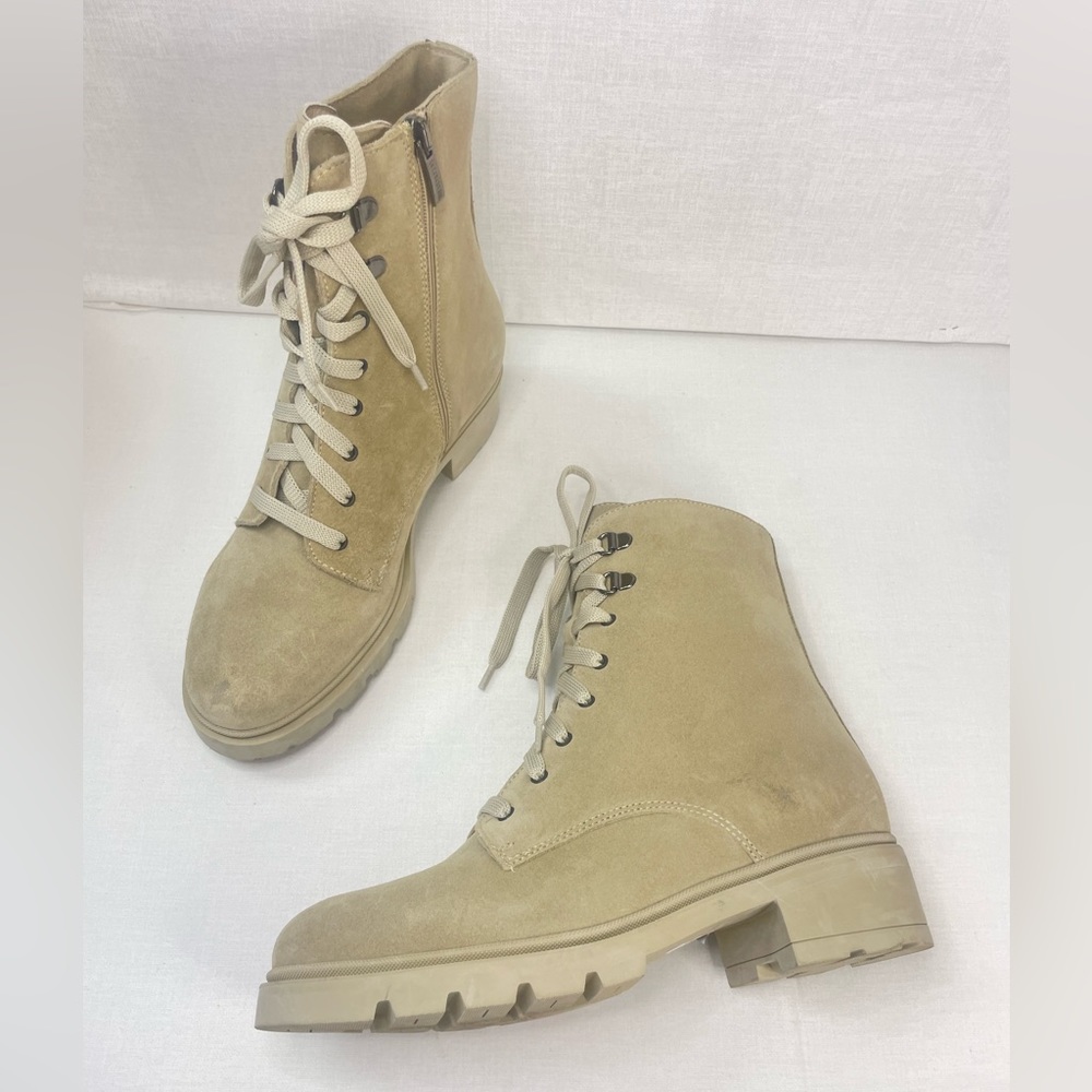 La Canadienne Women Sabel Waterproof
Suede Sand Combat Boots 6.5 M (D 460) - Picture 15 of 15
